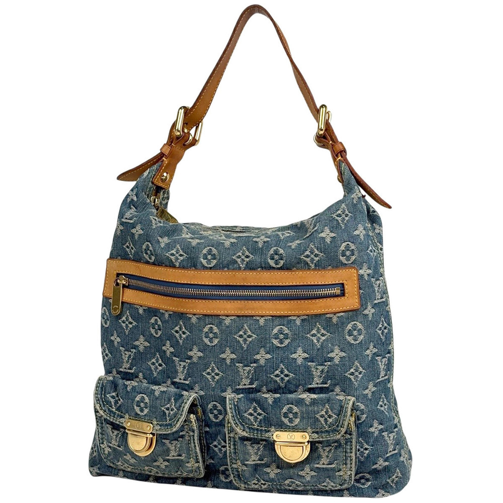 Louis Vuitton Baggy Hobo 2way Shoulder Bag Monogram Denim Blue